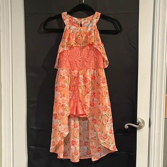 Nicole Miller Other - EUC Nicole miller girls floral and lace dress with shorts size 7/8